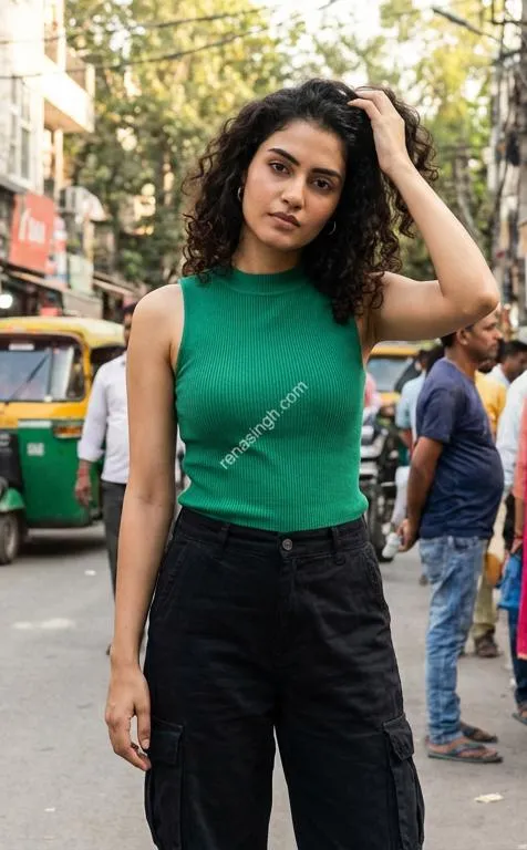 Kavya playing with hair