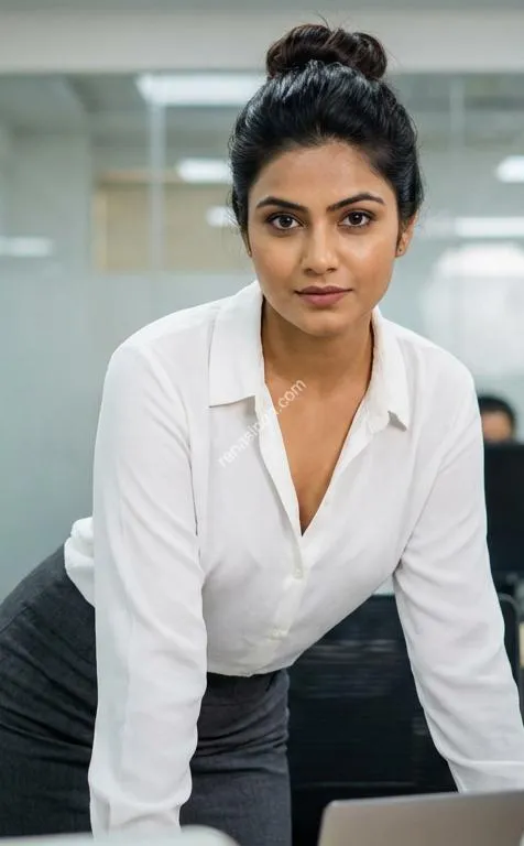 Nyra in blouse and skirt