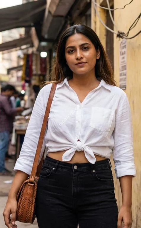 Prisha 25yo wheatish glow wearing white