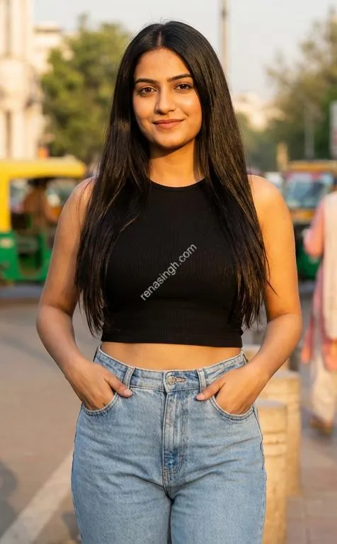 Tanya standing in connaught place